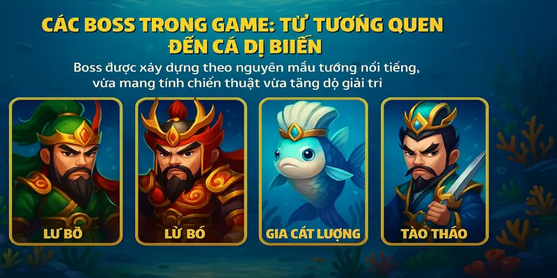 Boss được xây dựng theo nguyên mẫu tướng nổi tiếng, mang đậm tính chiến thuật