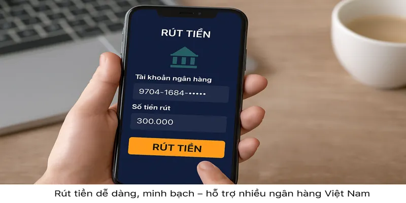 Rút tiền dễ dàng, minh bạch – hỗ trợ nhiều ngân hàng Việt Nam