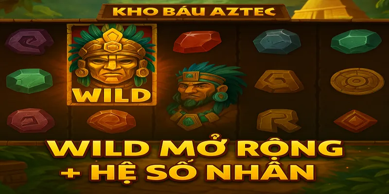 Biểu tượng tính năng đặc biệt giúp người chơi tăng cơ hội nohu trong Kho Báu Aztec.