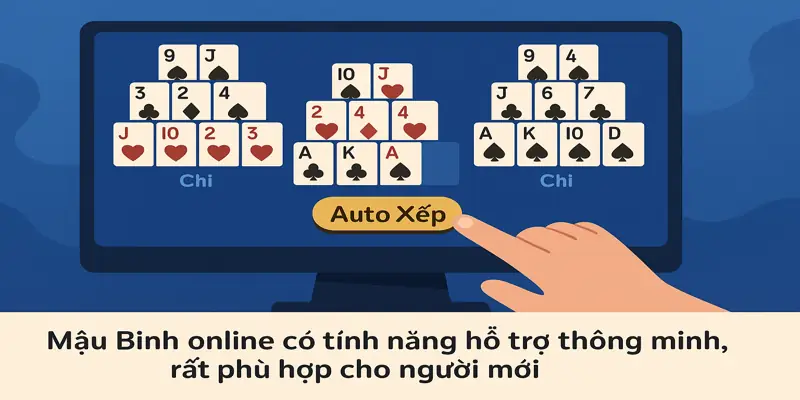 Mậu Binh online có tính năng hỗ trợ thông minh, rất phù hợp cho người mới
