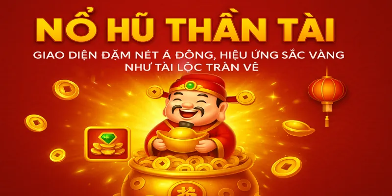 Giao diện đậm nét Á Đông, hiệu ứng sắc vàng như tài lộc tràn về