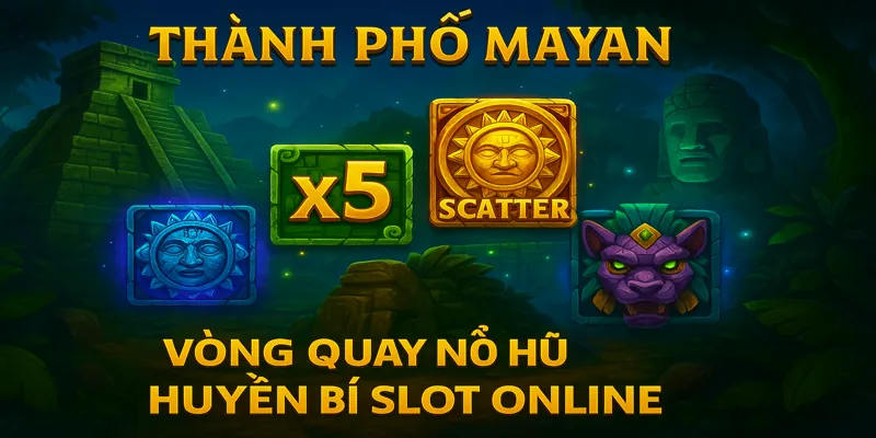 Giao diện chính của game slot Thành Phố Mayan