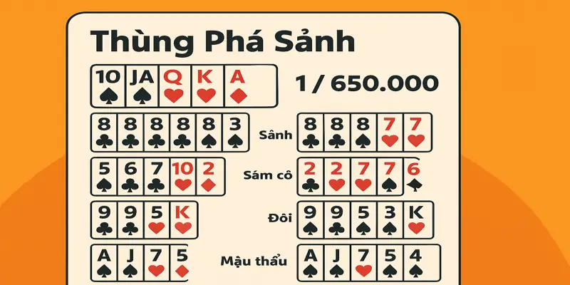 Chỉ 1/650.000 ván Poker mới có người sở hữu thùng phá sảnh rồng